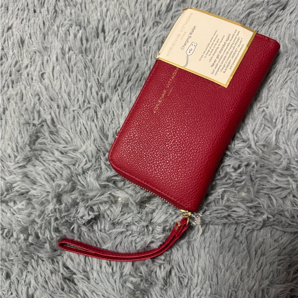 Adrienne Vittadini Red Wristlet Clutch